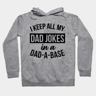 Funny Dad - I Keep All My Jokes In A Dad-A-Base Hoodie